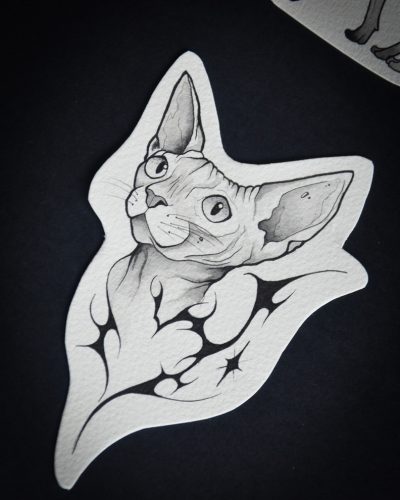 sphynx kat tattoo design
