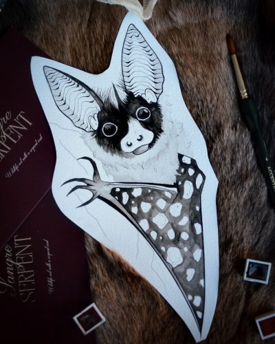 vleermuis tattoo design